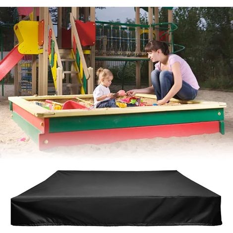 Sandkastenabdeckung – 120 x 120 cm – Wasser- und staubdicht, 420D Oxford-Gewebe – Kordelzugverschluss – Für Garten, Pool und Außenbereich – 1 Stück (1/5)