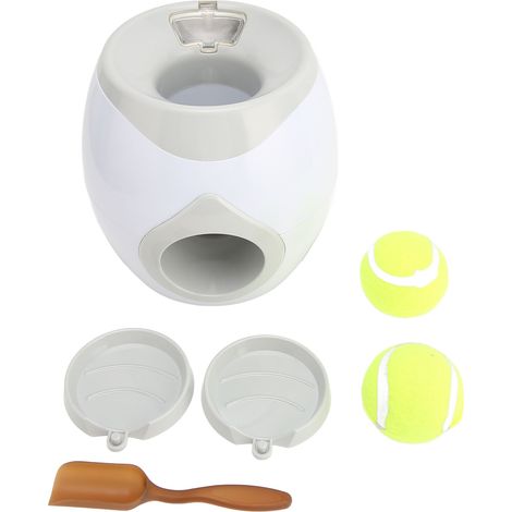 Machine de récompense de nourriture de Tennis pour chien, alimentation de balle interactive avec plateau plat d'alimentation pour chiot (1/5)