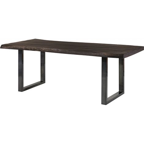 Baumtisch Mango 240x100x77 grau lackiert / U-Beine anthrazit glänzend FREEFORM 5