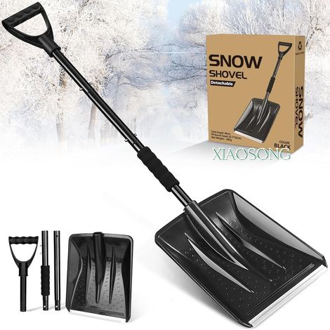 Pelle à Neige pour Voiture et Jardin, Manche D 95 cm, Idéale pour Déneigement Urgent et Allée-KZQ (1/5)