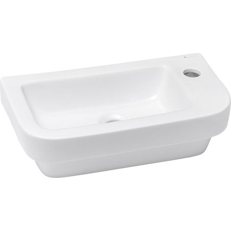 Lave-mains d'angle 45 × 24 cm avec trou pour robinet à droite SAT Project (1/5)
