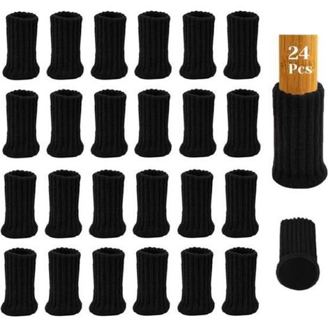 24Pcs Chaussettes de Chaise Mobilier en Feutre, Table mobilier Couvre Meuble Chaise Pieds Couvertures Casquettes Pieds Tampons