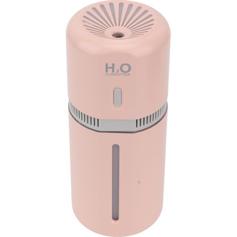 180-ml-Auto-Luftbefeuchter, kleiner tragbarer Luftbefeuchter mit Kaltbefeuchtung, USB-Ladefunktion und farbigem Nachtlicht (Pink) (1/5)
