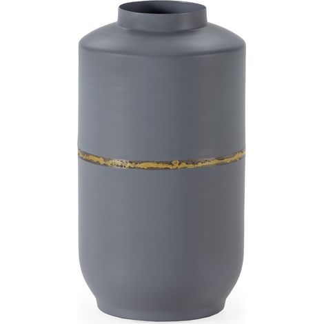 Vase 23x23x40 Métal Gris/Or Antique (1/3)