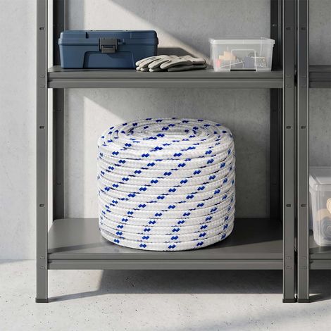 vidaXL Cuerda multiusos 18 mm 25 m Blanco y Azul PP 1995 kg Carga máx. (1/2)