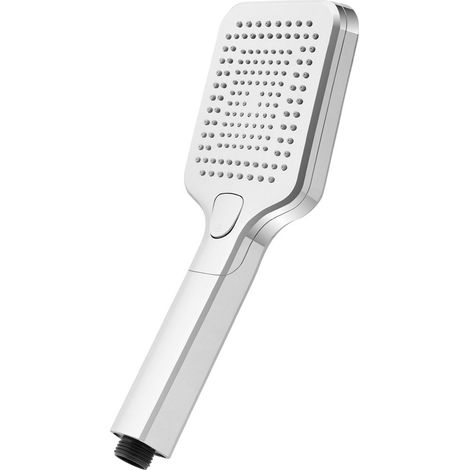 Doccetta quadrata 26,6 cm con tre tipi di getto cromo in ABS Hidra (1/3)