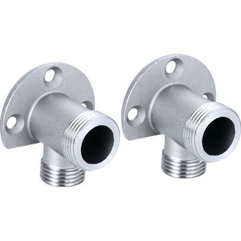 Kit d'installation pour tuyau de robinet apparent - système de douche extérieur - mitigeur thermostatique - Conversion encastré en surface (1/5)