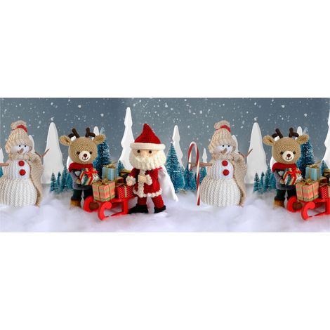 Tappeto Natale Passatoia Cucina Antiscivolo Sottolavello Digitale Pupazzo Maglia 479, misura50x600colorePupazzo Maglia (1/4)