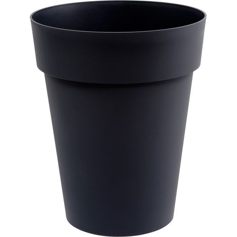 EDA – Pot de fleur rond Toscane Ø 44 cm – Hauteur 53 cm – Polypropylène – Résistant aux chocs – Usage intérieur et extérieur – Garantie 7 ans
