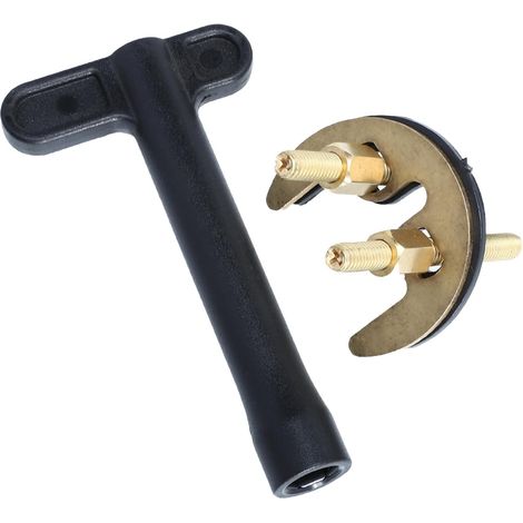 Kit de fixation en cuivre Garneck pour robinet en forme de fer à cheval, pour évier de cuisine et de salle de bain, poli et facile à installer (1/5)