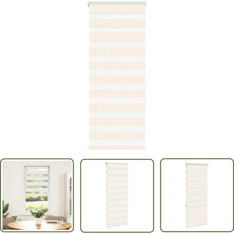vidaXL Zebrarollo Marmorbeige 55x150 cm Stoffbreite 50,9 cm Polyester (1/5)