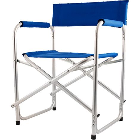 MAURY'S SEDIA REGISTA IN ALLUMINIO IN COLORAZIONE BLU GAMBE IN ALLUMINIO RESISTENTE 55X50X80 CM RICHIUDIBILE E LEGGERA (1/2)