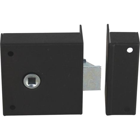 Jpm Cerradura pico de pato 70mm epoxi negra acero