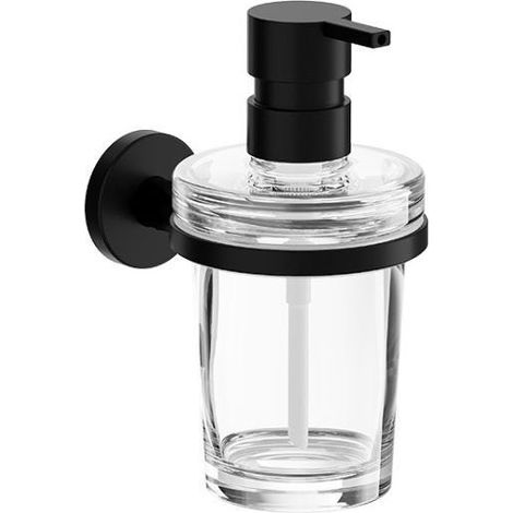 Inda - Wandseifenspender One SCHWARZ/Klarglas 250 ml (1/2)