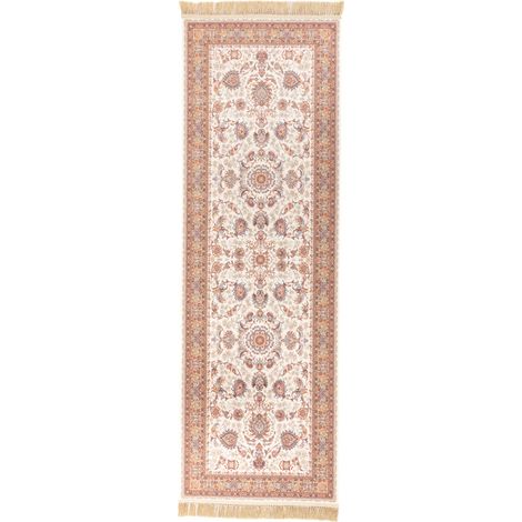 Tapis persan Bikaran  - 200x100cm, Rectangular - 100% Acrylique - Tissé - Beige