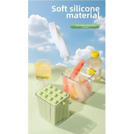 Bac à glaçons double couche avec couvercle, moule en silicone visser (1/5)