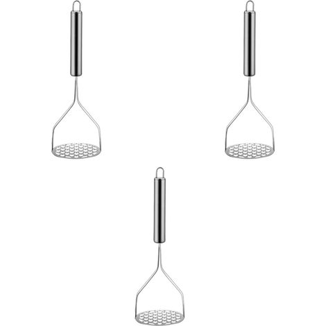Broyeur de pommes de terre en acier inoxydable - Long manche - Presse-purée de cuisine avec maille uniforme pour un écrasement lisse et un nettoyage facile (1/5)