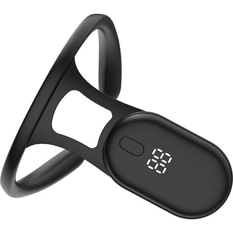 Correcteur de posture intelligent avec écran LCD, anti-dos voûté, suivi précis, suspension dorsale, modèle étudiant, noir (1/5)