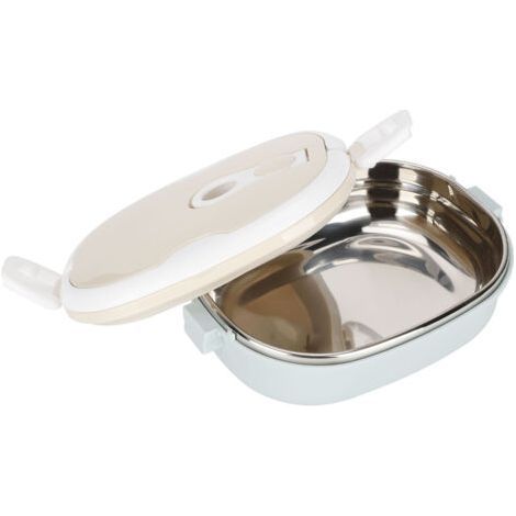QORVA-Boîte à déjeuner Portable en acier inoxydable, récipient alimentaire thermique isolé pour étudiants et enfants travaillant à une seule couche 900ml (1/5)