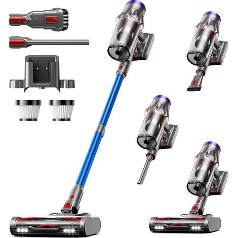 Aspirateur Balai sans Fil 650W/55kPa, 65Min pour Sols Durs/Animaux/Voiture (1/5)