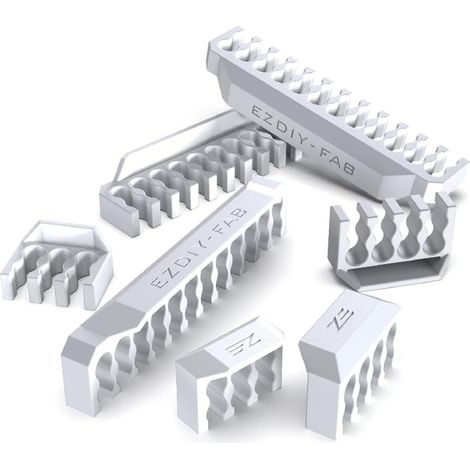 16AWG, 18AWG Shielded Cable Comb Kit for Power Cable Extensions, Includes 4 x 24P + 16 x 8P + 8 x 6P – White (1/5)