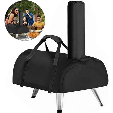 Housse pour four à pizza – Sac de transport imperméable, en tissu Oxford 420D noir, résistant aux intempéries, 81 x 42 x 21 cm (1/2)