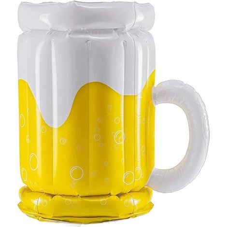 Glacière gonflable pour bières, idéale pour les fêtes autour d'une piscine de 45 cm, pouvant contenir de la glace, de la bière et vos boissons préférées pour les rassemblements au bord de la piscine e (1/4)