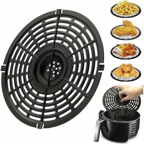 Tapis de cuisson réutilisables pour friteuse à air, grille de cuisson antiadhésive pour friteuse à air, grille de remplacement pour friteuse à air, pour la cuisson de viandes et légumes grillés
