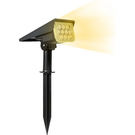 (1 pièce - Blanc chaud) Projecteur solaire réglable T-SUN, lampe solaire de jardin IP65 ultra-lumineuse, éclairage mural extérieur (1/5)