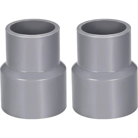 40 mm x 32 mm Reducer, PVC Pipe Fitting, Coupling Hub, DWV, Grey, 2 Pieces (1/4)