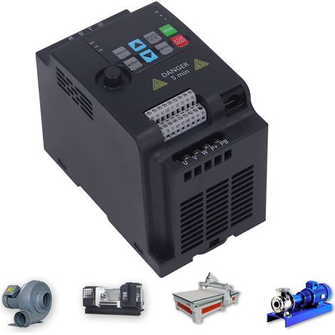 Variateur de fréquence miniature SAKO triphasé 380 V CA, sortie triphasée 0-380 V CA, 1,5 kW, pour charges légères variateur de vitesse universel pour moteurs. (1/5)