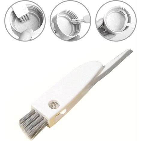 Brosse de Nettoyage de Couvercle - Brosse de détail de Bouchon de Bouteille 3 en 1, Outils de Nettoyage de Mamelon de Bouteille, enlever Le Couvercle de la Tasse (1/5)