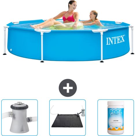 Piscine Intex Cadre Rond - 244 x 51 cm - Bleue - Incluse Accessoire CB80 (1/4)