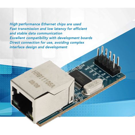 ENC28J60 HR911105A Module Réseau LAN Ethernet Mini Carte Développement Interface SPI Alimentation 3.3V (1/5)