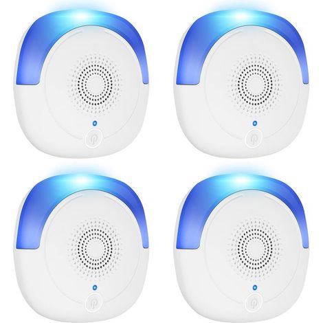 Pest Repeller 4 Pcs Electronic Mouse Repellent Indoor Silent Rat Deterrent Plug In for Mice, Cockroaches, Ants, Fly, Mosquitoes, Rodent, Harmless to Pets & Human Dual Mode with Night Light (1/5)