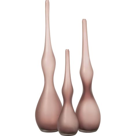 Set de 3 vases en verre bordeaux - bordeaux (1/2)
