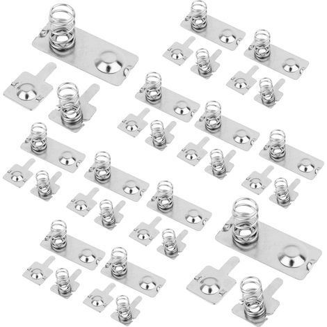 12 Paires Contacts à Ressort Pile AAA, Conversion Négatif-Positif Plaque Contact Pile Ressort de Remplacement pour Télécommande Chargeur & Appareils Électroniques (1/5)