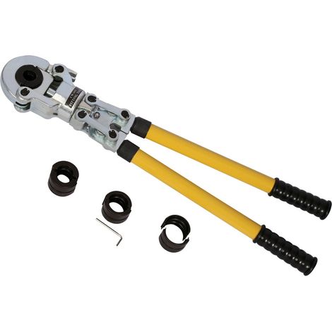Helloshop26 – Pince à sertir professionnelle – Pour tubes alu Ø16-32mm – Poignées extensibles – Pression de travail 60 kN – Mallette de transport incluse (1/4)