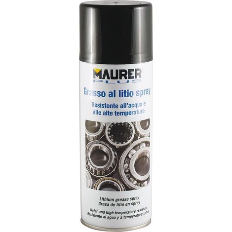 MAURER spray grasa de litio     400 ml. , Spray grasa de litio     400 ml.- El spray técnico multiuso hace que se consiga una óptima lubricación de engranajes , juntas, ejes, (1/2)
