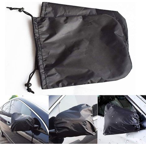 Auto-Seitenspiegel-Schneeschutz, 2 Stück Eisgel-Schutz zum Schutz des Auto-Außenrückspiegels für die meisten Auto-Rückspiegel – 33 x 27 cm, 210D silberbeschichtetes Oxford-Gewebe