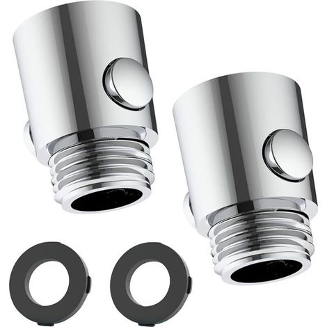 2 Pièces Stop Douche, Vanne D'arrêt Pommeau de Douche G1/2, Economiseur d'eau pour Robinet Douche Interrupteur à Un Bouton, Limiteur De Débit Convient pour La Douche (1/5)
