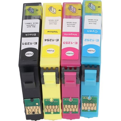 Kit de remplacement anti-fuite de la puce stabilisatrice pour cartouches d'encre 4 couleurs pour imprimantes T1251, T1252, T1253 et T1254 (1/5)