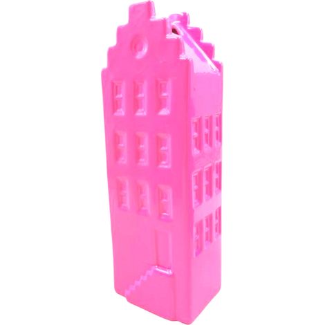 Vase Fleur en Céramique en Forme de Maison d'Amsterdam Rose Néon 5 x 4,5 x 14,5 cm - PANGIVO (1/5)