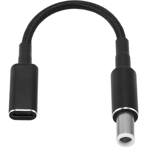 Câble adaptateur PD avec puce intelligente et boîtier en alliage d'aluminium, charge rapide portable 100 W PD pour ordinateur portable Dell à port 7,4 x 0,6 pouce (1/5)