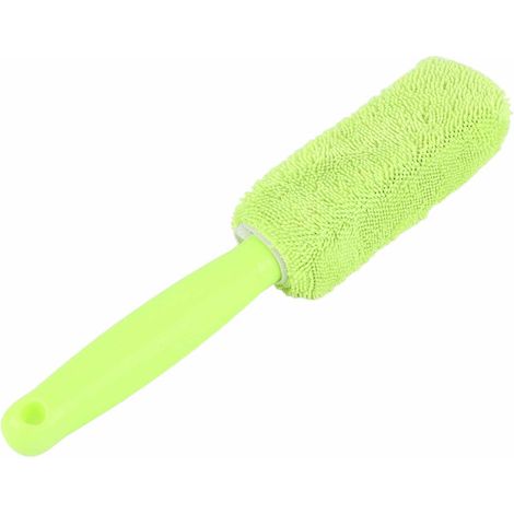 Brosse de nettoyage de roue en microfibre, long manche doux réutilisable, outil de lavage pour pneus et jantes, auto (1/5)