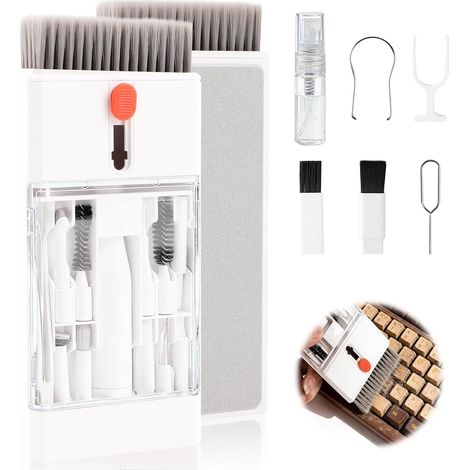 JSSEVN 22-in-1 Reinigungsset für Tastatur, Mobiltelefon, Kopfhörer, PC-Reinigungsset mit Reinigungsstift, Bürsten, für Tastaturen (1/5)