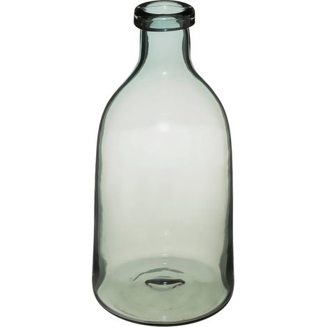 Vaso per bottiglie house in vetro grigio h29cm - Atmosphera créateur d'intérieur (1/2)