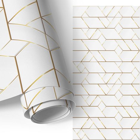 Klebefolie für Möbel - Möbelfolie - Selbstklebende - für Küche - Küchenfronten - Küchenschränke - Moderne Eleganz 65x130 cm