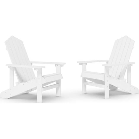 Maison Exclusive - Adirondack-Gartenstühle 2 Stk. HDPE Weiß