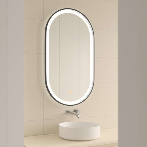 MANILLONS TORRENT 07358081 DANTE Espejo Negro Mate 50X90 - ref: 07358081